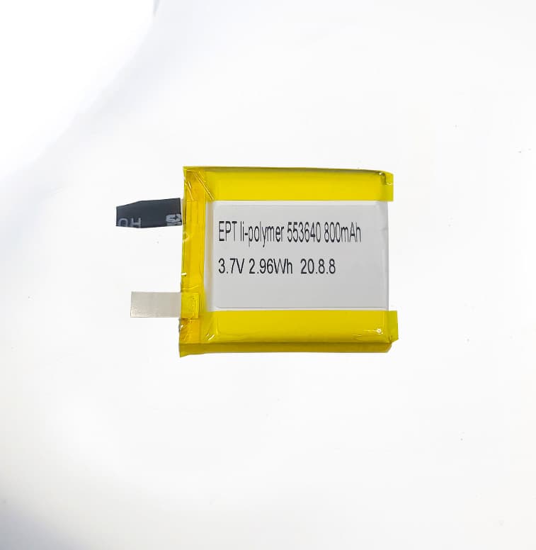 3.7V 553640 800mAh Low-Temperature Wearable Device Polymer Lithium Battery