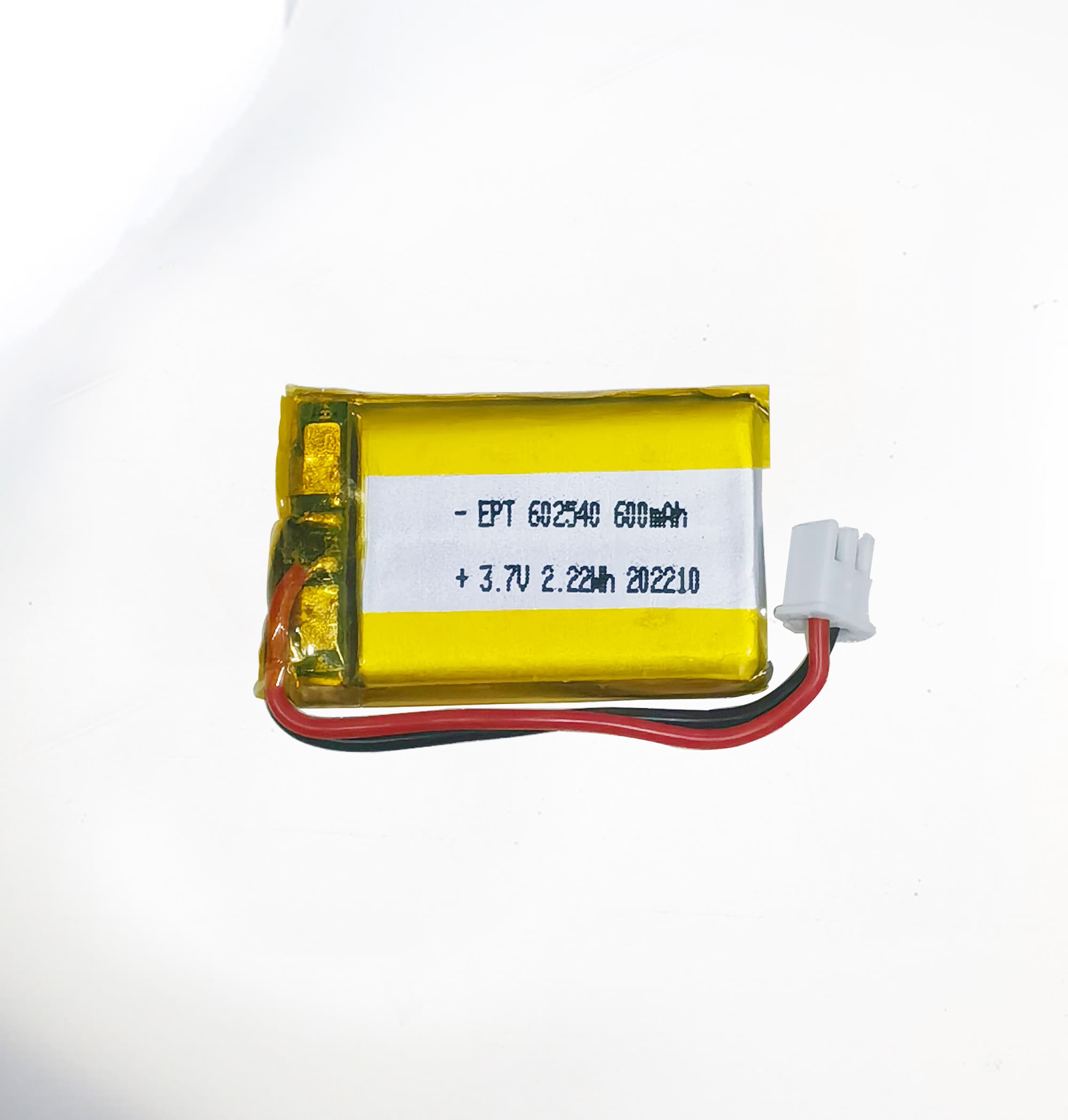 3.7V 602540 600mAh High-Temperature Charge/Discharge Automotive Electronic Polymer Lithium Battery