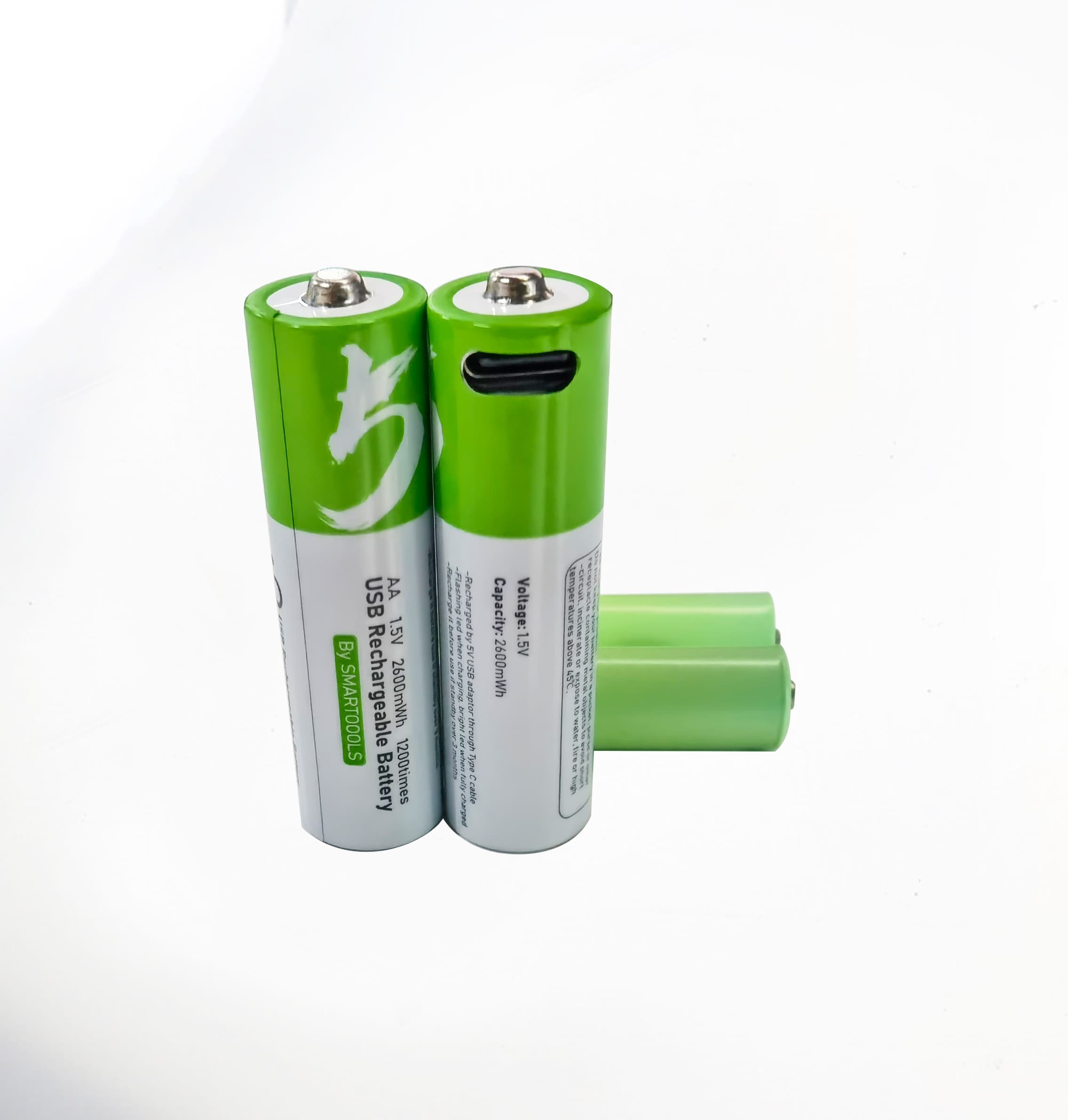 1.5V 2600mWh AA AAA Rechargeable Battery with Type-C Port